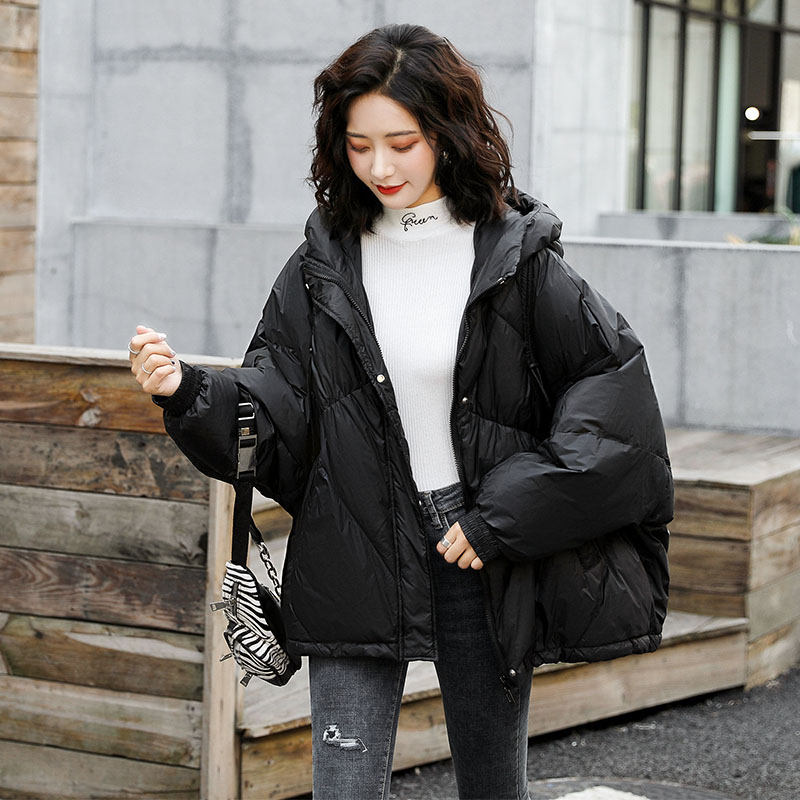 韩版斗篷羽绒服女