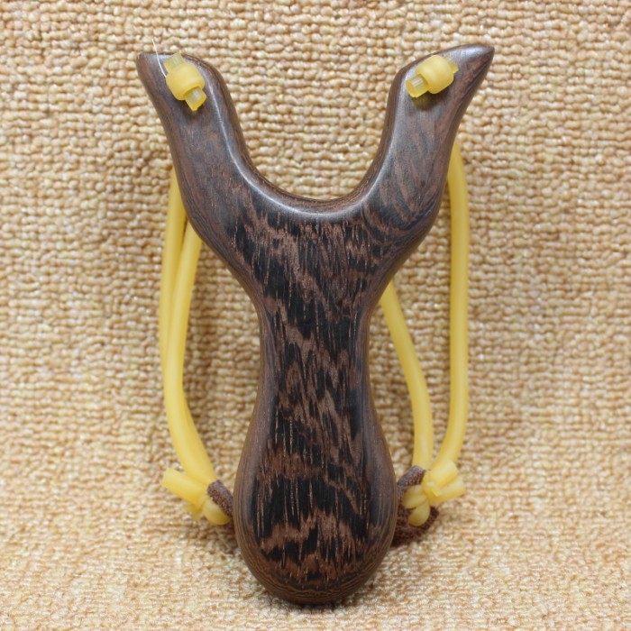 实木儿童新手传统 怀旧弹弓 鸡翅木玩具户外运动木制弹弓皮筋射击