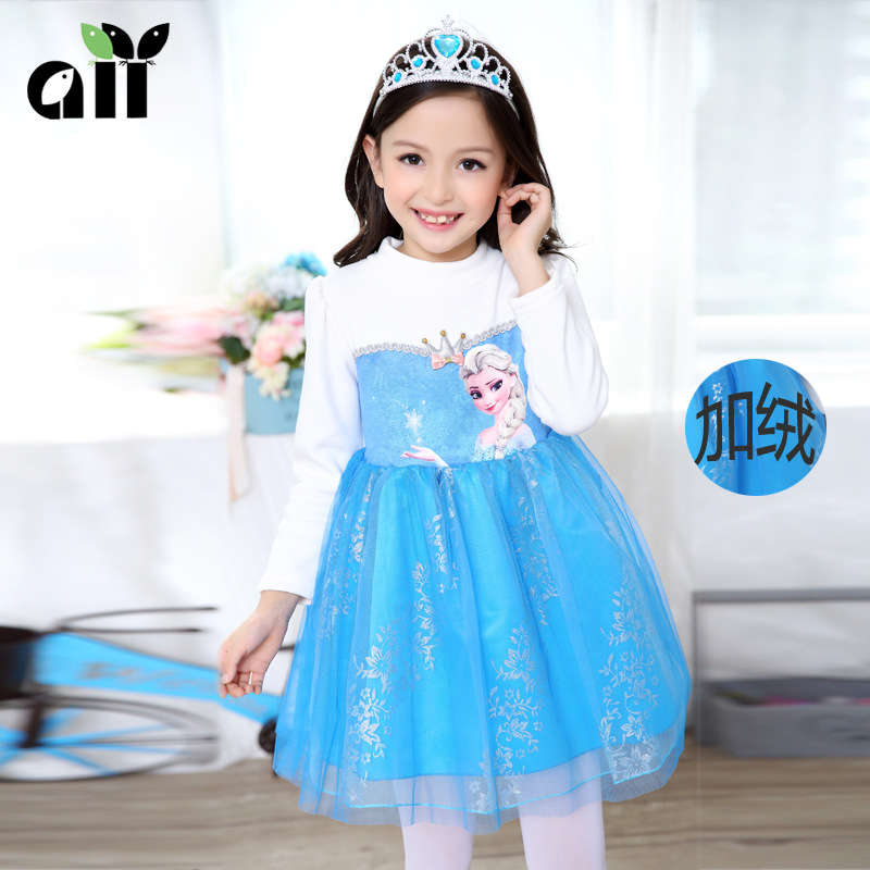 Kids Frozen Princess Elsa Party Dress Winter Girls dresses