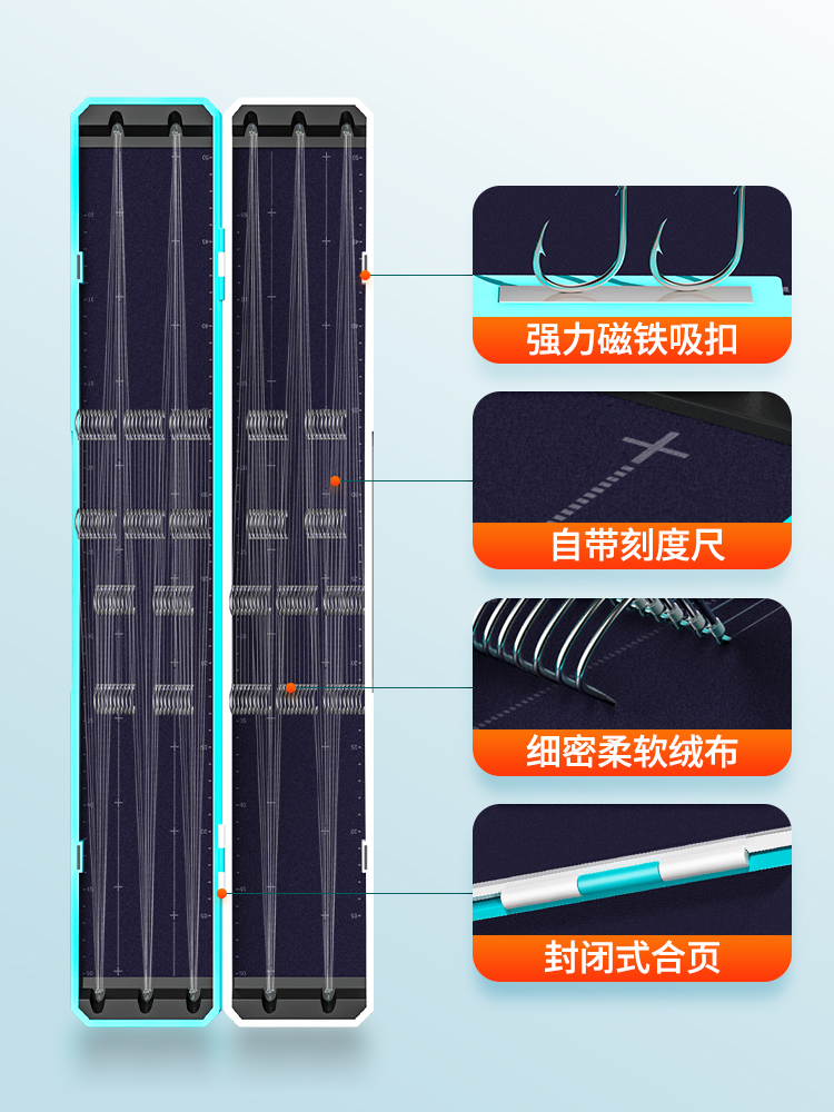 小凤仙子线盒子线专用收纳盒超薄迷你加长鱼线仕挂盒大容量鱼钩盒