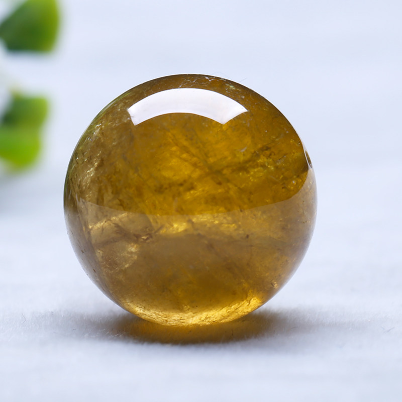 94克 直径约17.6mm巴西天然碧玺_褐色圆珠 62654