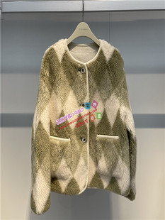A1ADD4350太平鸟女装2023冬专柜正品品质短款羊毛外套A1ADD4350B4