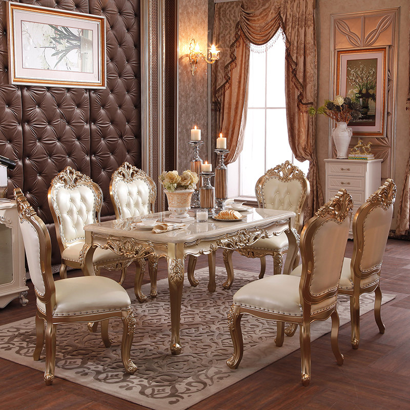 > 新古典欧式实木餐桌