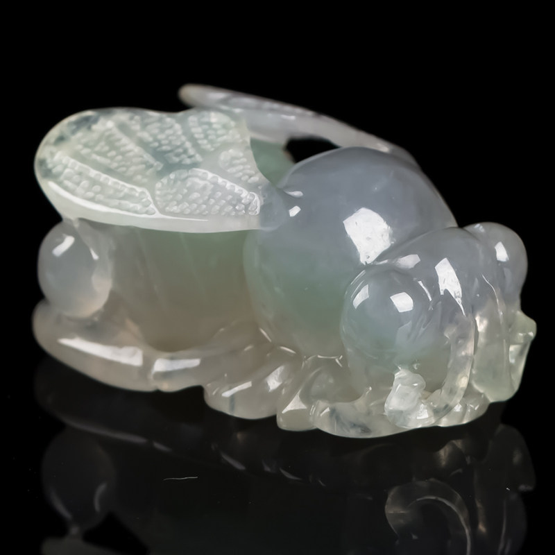 缅甸天然a货翡翠水润冰紫蜜蜂吊坠 8.59g