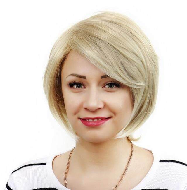 热销欧美假发女短发 个性_欧美流行假发女短发bobo头米白色短直发动漫