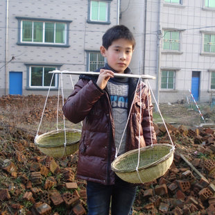 幼儿园 早教用品 竹儿童扁担 竹筐 体育用品 竹制品 新款上市