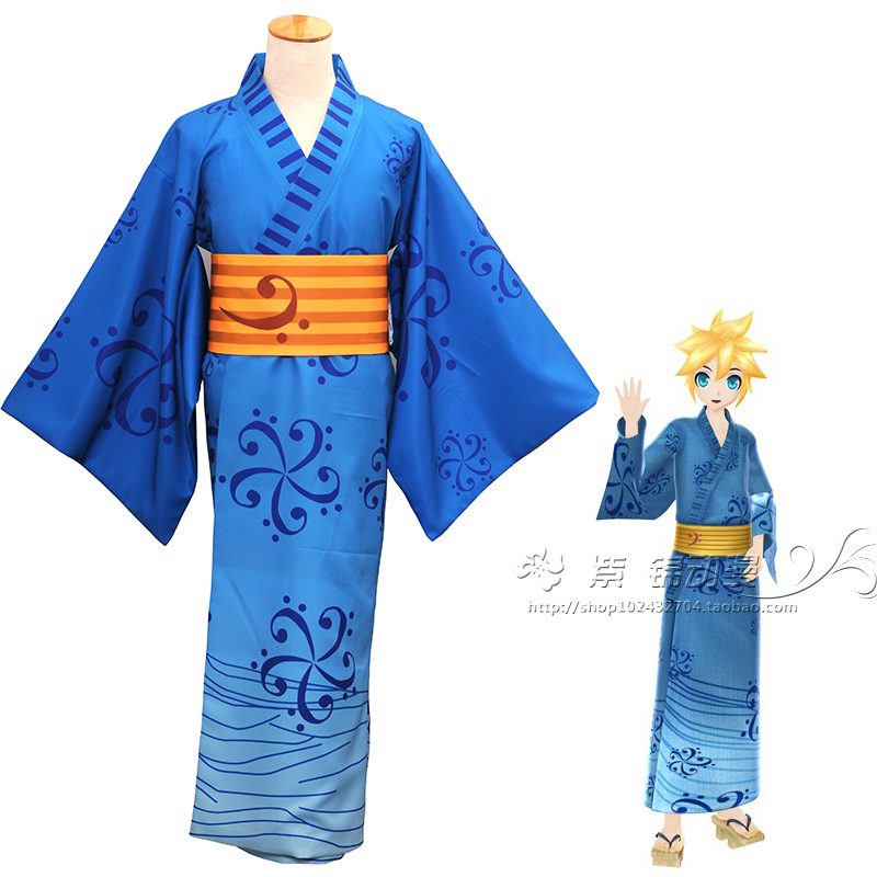 Vocaloid One thousand cherry Back to Basics program F Yukata kimono Kagamine LEN COSPLAY Male clothingin the Play mode/Anime/Periphery/cos/Board games , Cosplay Apparel/Props/Service , Cosplay Men category - from Buy2taobao.com to provide professional Taobao agent buy service