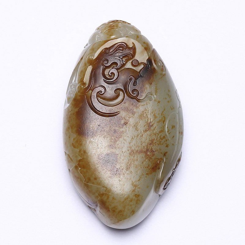 【省级玉雕大师庞建伟作品】和田玉籽料仿古把件100.97g