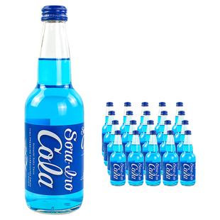 蓝色可乐碳酸饮料日本进口齐藤蓝可乐限定高端饮品网红汽水玻璃瓶