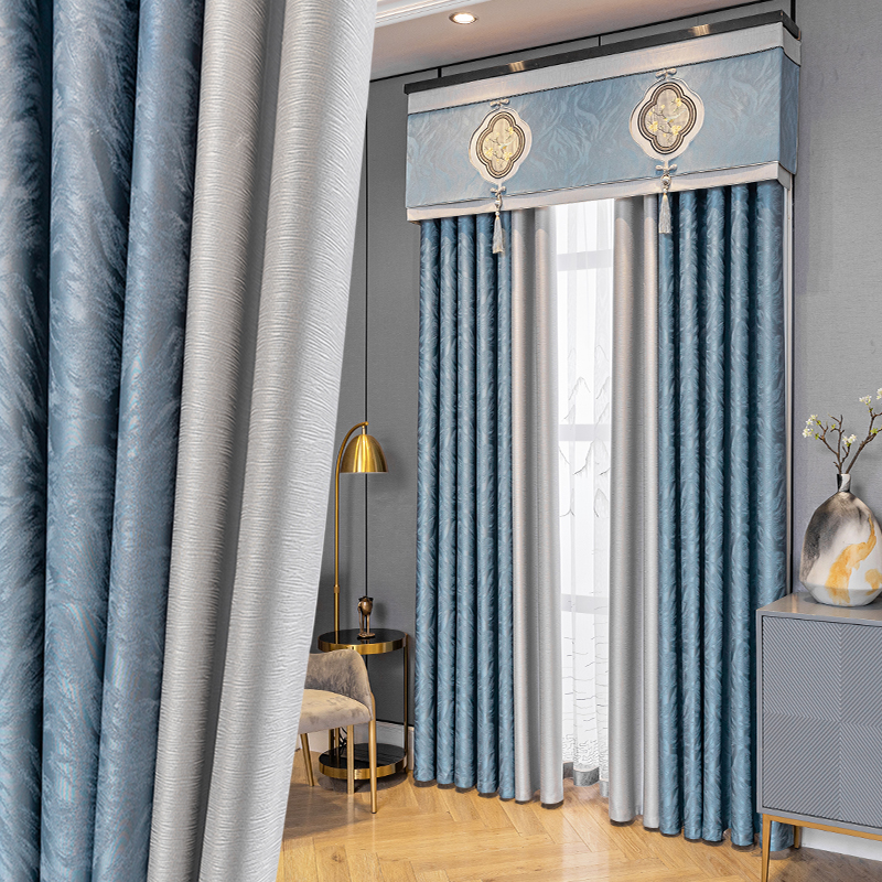 2022窗帘客厅新中式复古风中国古典书房卧室遮光高档大气新款纯色
