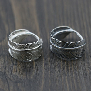【羽毛戒指男纯银925银图片】羽毛戒指男纯银925银图片大全_好便宜网
