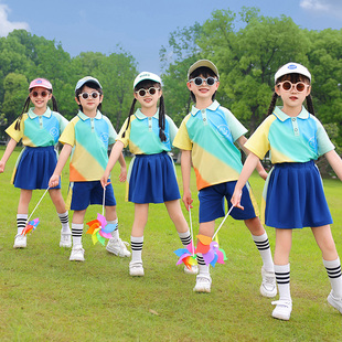 幼儿园园服夏季毕业校服短袖六一儿童演出服小学生班服运动会套装