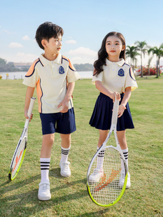 学院风幼儿园园服夏装小学生班服短袖套装儿童运动风夏季校服定制