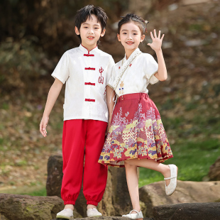 六一儿童演出服中国风男女童毕业汉服小学生班服合唱民族表演服装