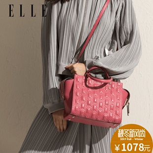 紀梵希小羊皮logo粗糙 ELLE2020秋冬新款車花小羊皮手提包單肩包斜挎包70649 紀梵希