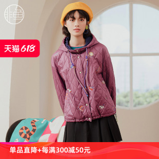 非鱼2022秋冬新款连帽棉服短款轻薄小棉衣女潮牌外套棉服