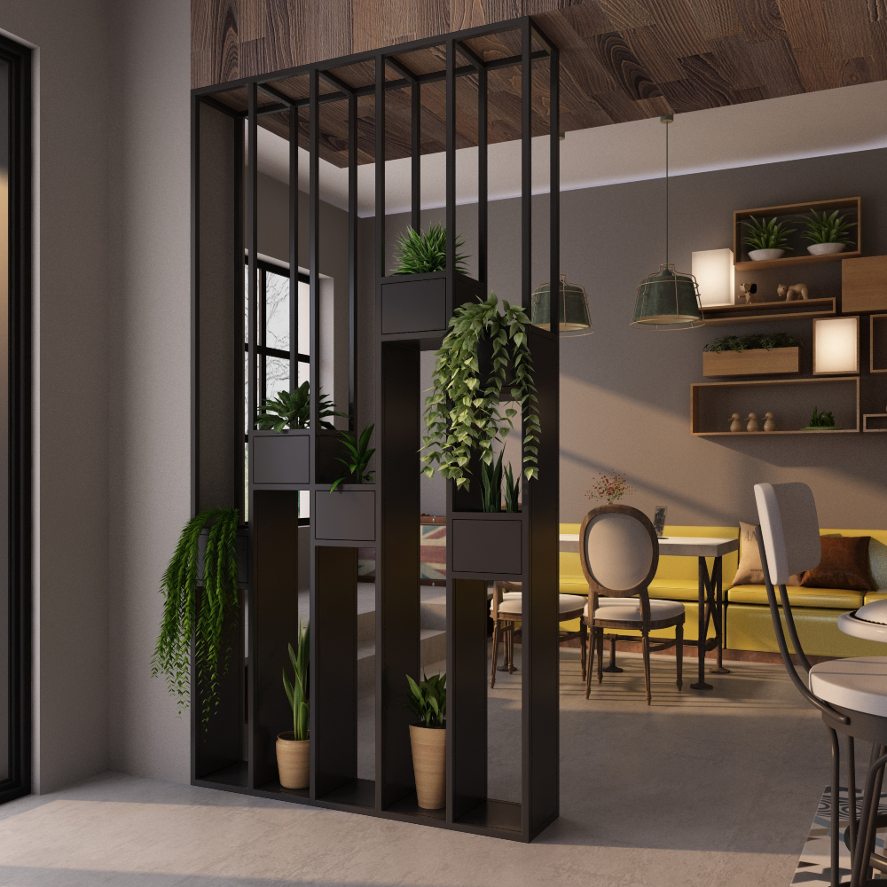创意金属隔断屏风装饰铁艺办公室绿植置物花架客餐厅酒吧窗花格栅