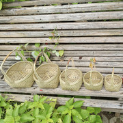 Bamboo basket fruit basket five-piece portable storage basket hand-woven bamboo basket bamboo products flower arrangement bamboo basket