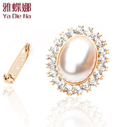 Ya na genuine Pearl scarf buckle rhinestone scarf clips Korea scarf scarf accessories-Han sjs08