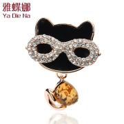 Mail ya zircon Crystal cat brooch rhinestone Butterfly na noble Korea corsage Korean pin xz001