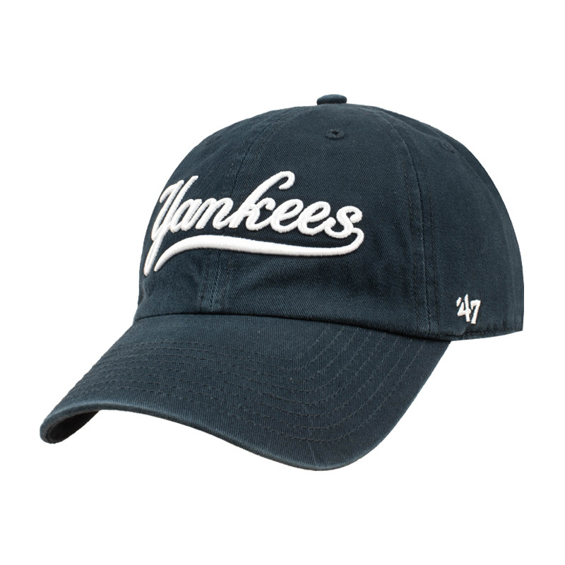 47英文刺绣yankees大字母mlb棒球帽子女软顶弯檐鸭舌帽男遮阳防晒