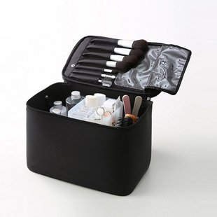 日本无印经典硬壳款化妆包ins化妆品收纳盒大容量手提专业化妆箱