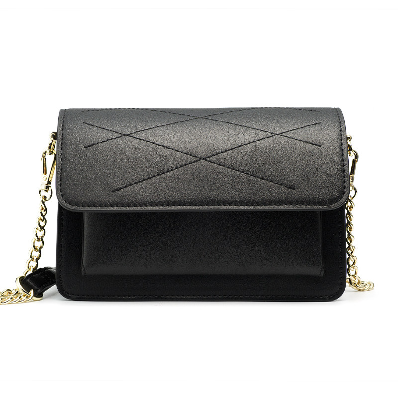 简约风琴斜挎单肩包包女菱格链条迷你百搭小方包dela新款磁扣女包