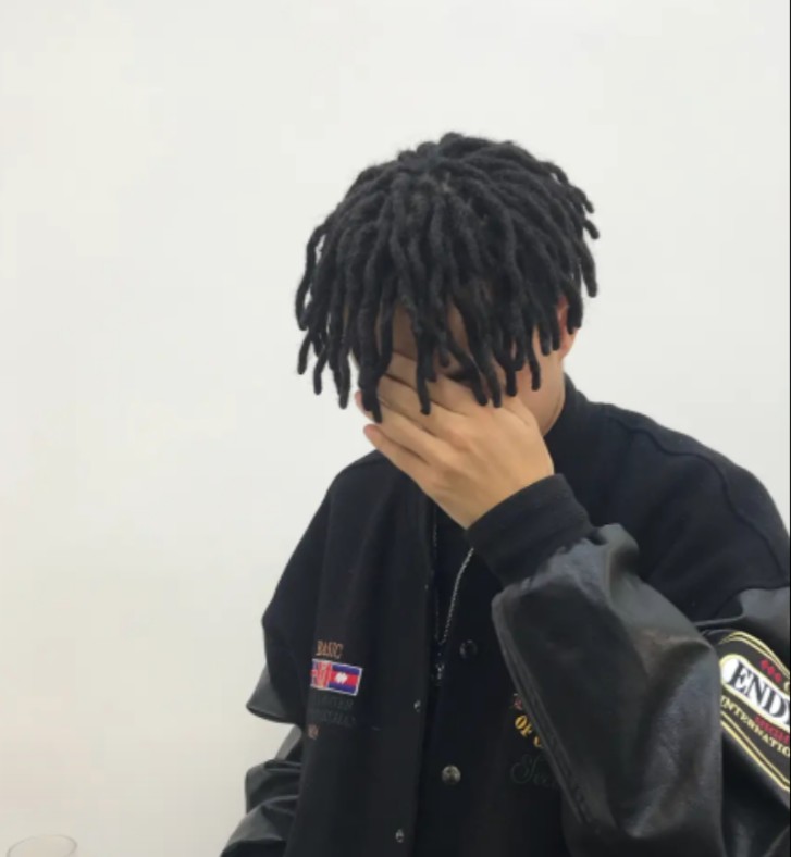 美式脏辫一片式假发片佩戴弯曲自然盆栽扭博辫男士发型设计黑人烫