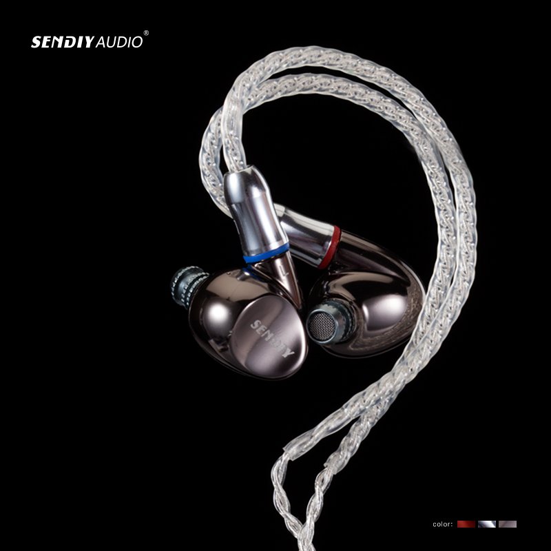 Sendy M1221同轴动圈动铁双单元HIFI耳机入耳式 金属挂耳式耳塞