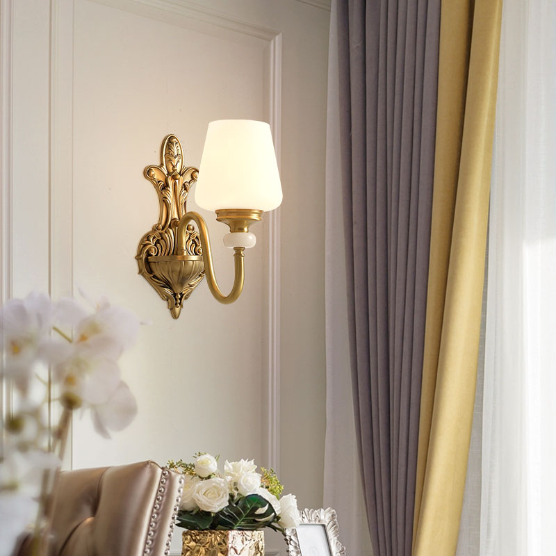 美式壁灯卧室床头灯2022年新款主卧全铜简约客厅背景墙复古楼梯灯在类目 家装主材, 灯具灯饰, 壁灯中 - 来自Buy2taobao.com提供专业的淘宝代购服务