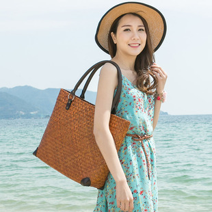 gucci包編號在哪查 2020春夏泰國手工編織女包草編包藤編包沙灘包旅遊復古單肩包 gucci包在哪最便宜