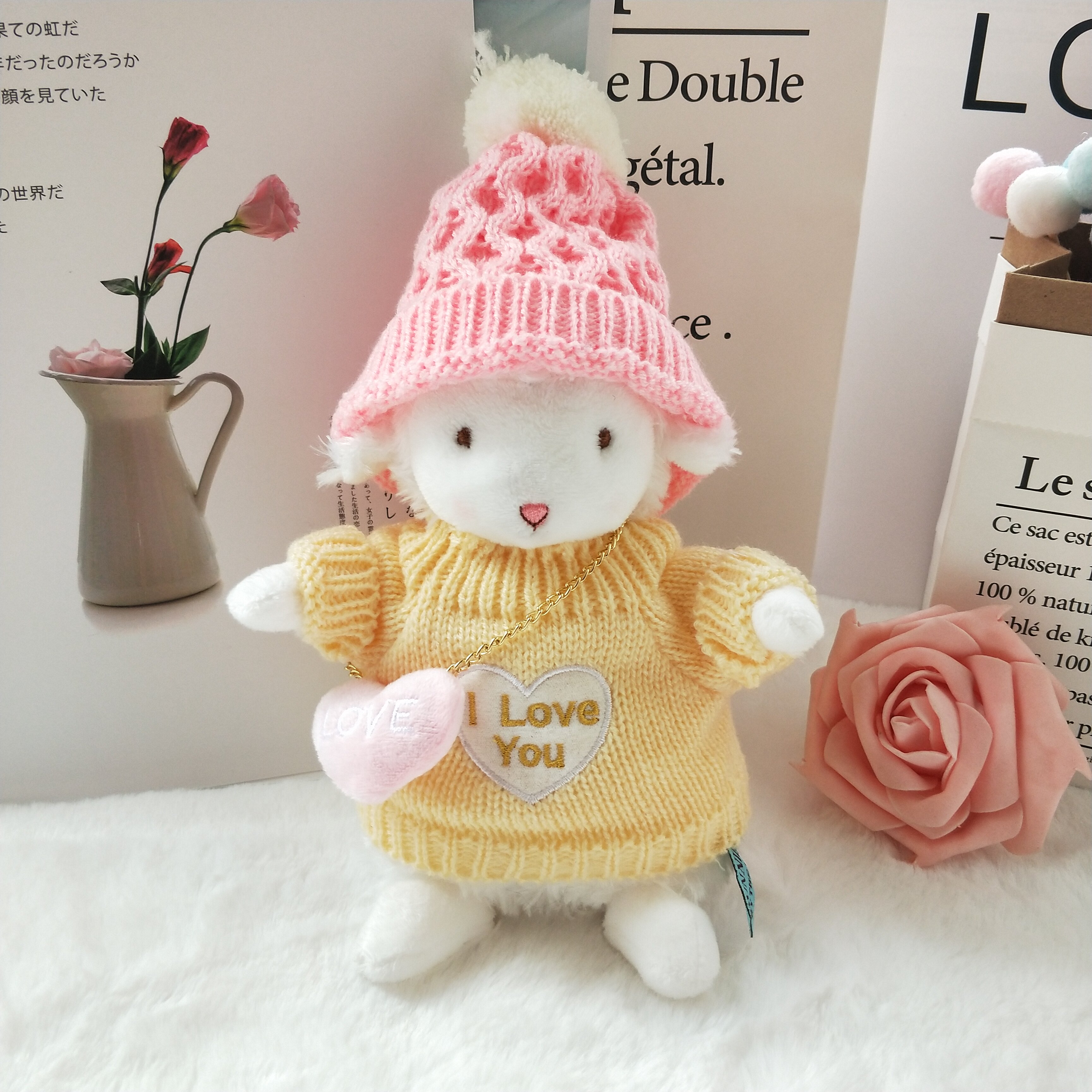 网红娃娃衣服17厘米小羊玩偶毛衣小坐羊服饰替换装配饰配件