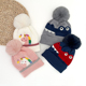 婴儿帽子冬季韩版可爱卡通保暖宝宝套头帽儿童针织护耳毛线帽2023