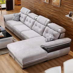 沙发 布艺沙发组合现代简约住宅家具宜家转角客厅欧式皮布沙发