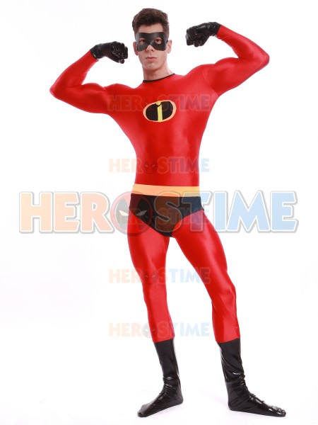 男款超人总动员 超人家族连体紧身衣带三角裤 电影cosplay服装