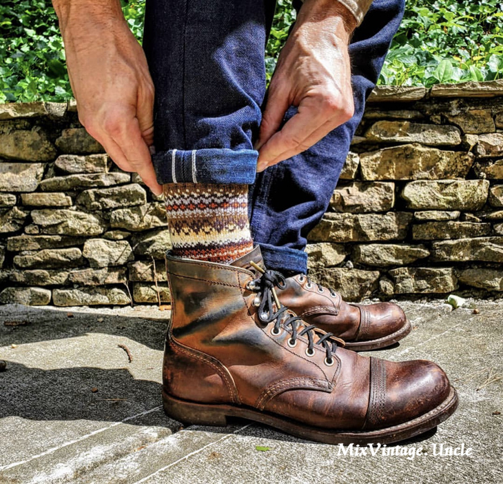 美国正品绝版老款redwing8115红翼8085木屑底工装靴redwing伞兵靴