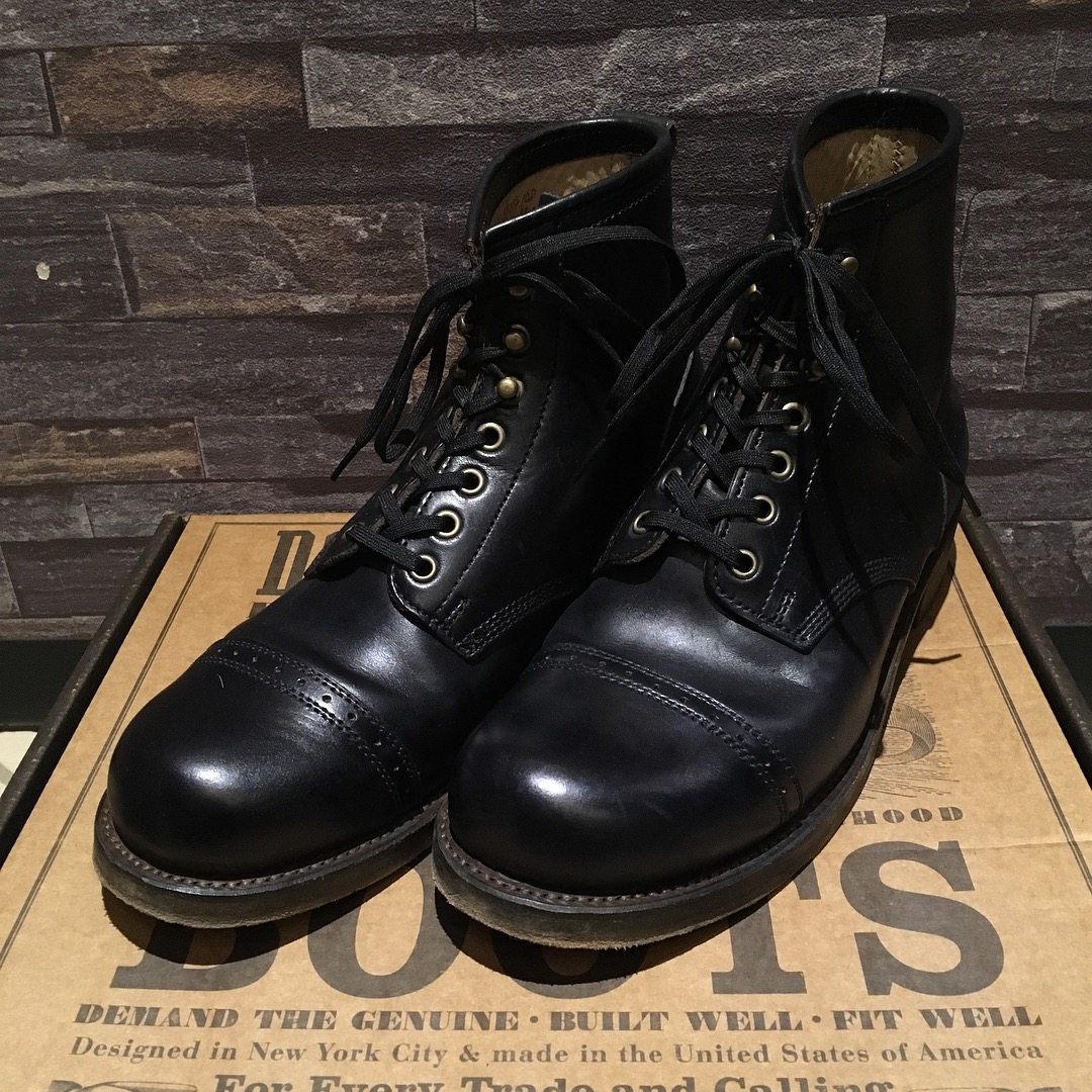 正品julian boots for rrl九九归一元年黑武士牛皮小贝工装靴