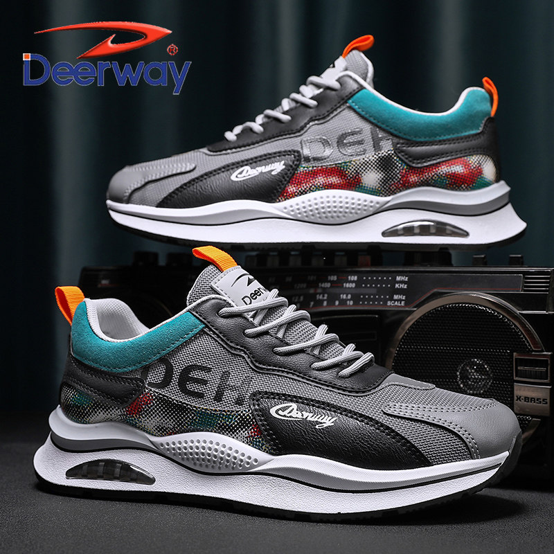 德尔惠运动鞋男鞋潮流夏季透气网面鞋子轻便软底跑步鞋休闲男板鞋