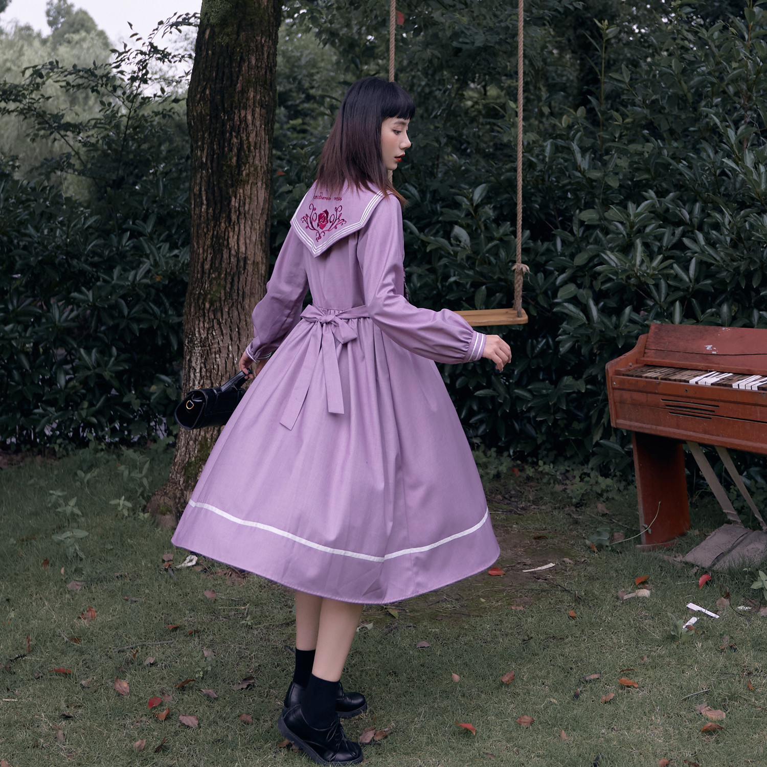 【暴杂独立设计】原创暗黑哥特少女海军领水手服连衣裙 万圣份5已售