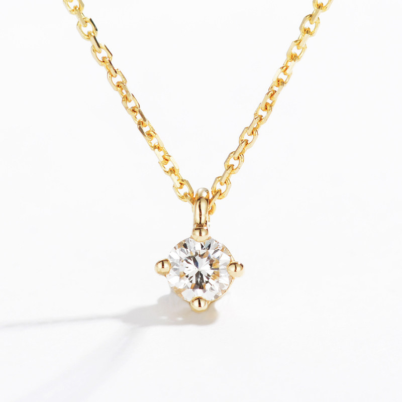 热销吊坠 女 单颗 18k金_宝石矿工单钻系列 18k黄金四爪单颗钻石项链