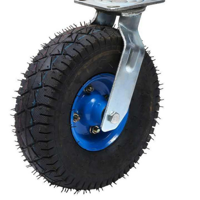 6寸8寸10寸充气万向轮12寸14寸定向轮小轮胎带刹车轱辘重型轮转