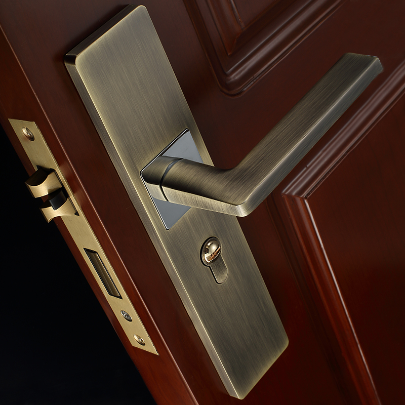 凡帝罗室内门锁实木卧室房门锁具门把手锁现代简约门锁黑色通用型