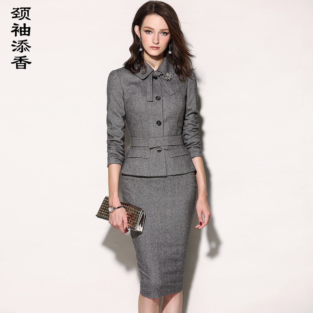 高端职业套装裙装气质女神范时尚时尚正装商务西服秋季干练工作服职业