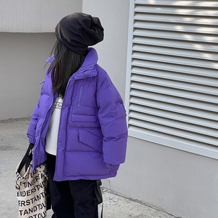 韩国童装新款儿童羽绒服中长款加厚冬装女童男童宝宝白鸭绒外套潮