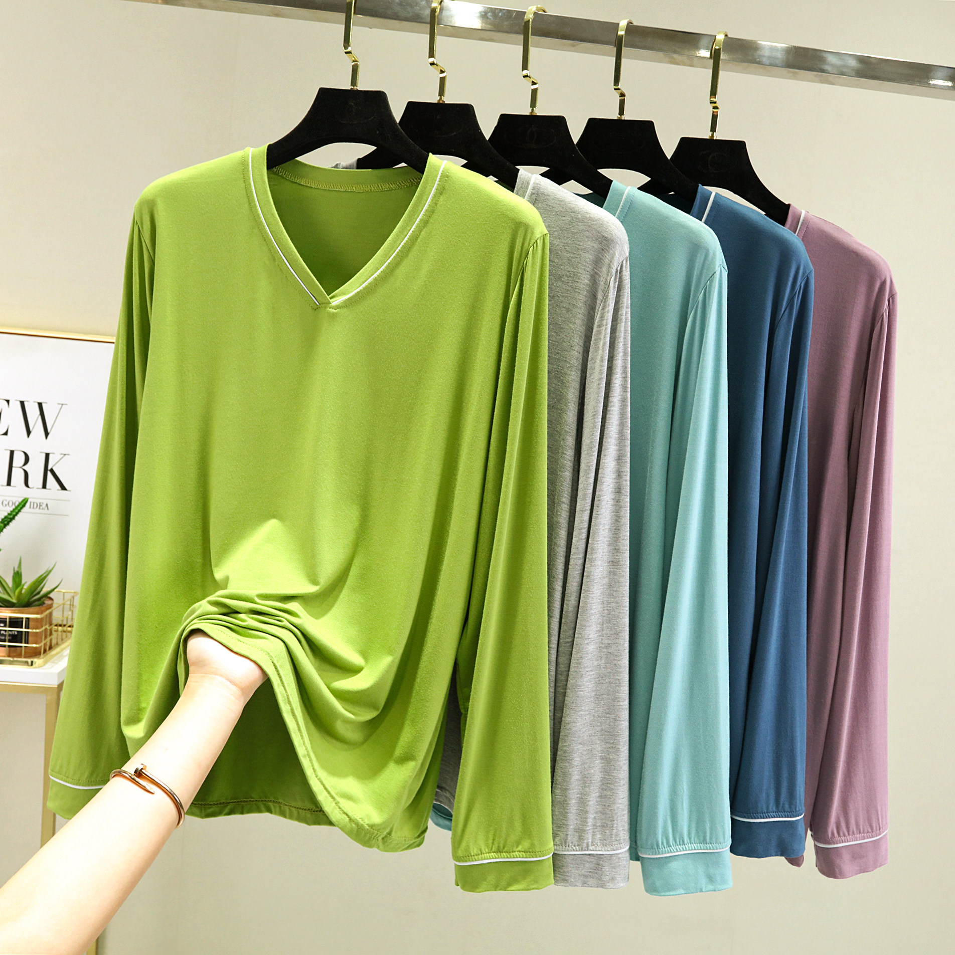 打底衫女内搭春秋宽松休闲百搭长袖t恤