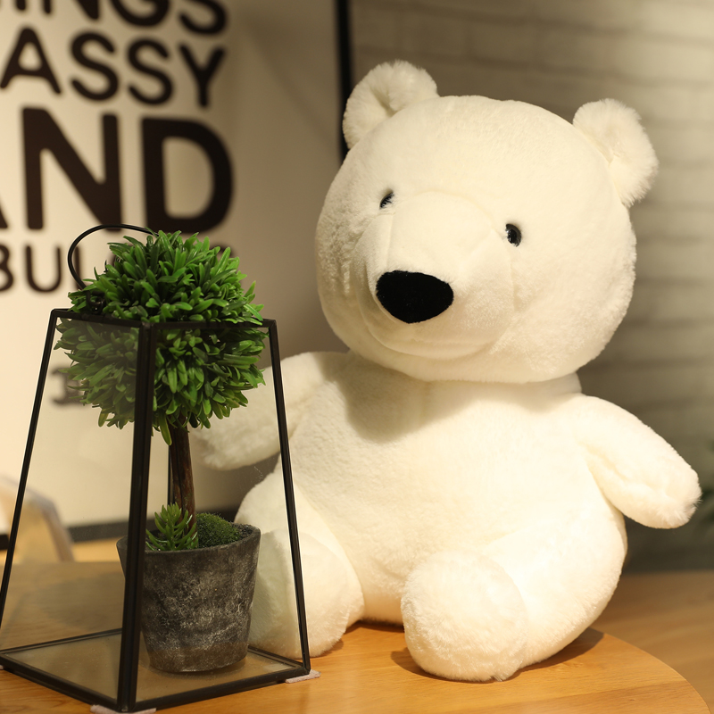 可爱小熊公仔床上陪睡觉毛绒玩具布娃娃北极熊儿童玩偶礼物送女生