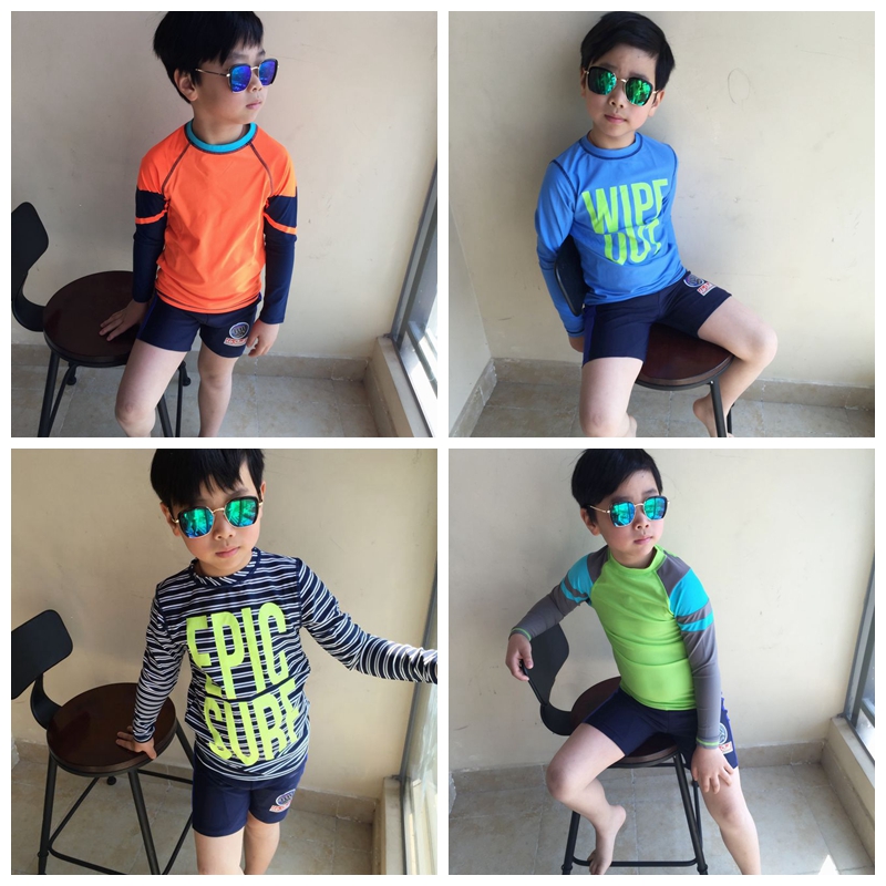Exit Sunscreen Long sleeve Swimsuit Size Surf clothing children Swimming Short sleeved Fission Quick drying jacket boyin the Sports/Yoga/Fitness/Fans supplies , Swim , Children's swimwear/Pants category - from Buy2taobao.com to provide professional Taobao agent buy service