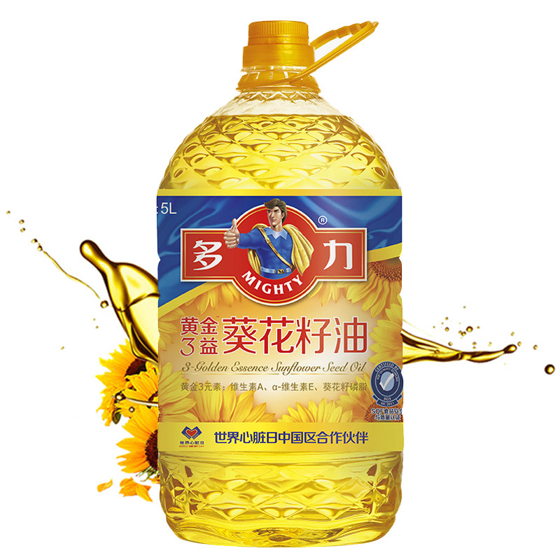 多力黄金3益葵花籽油5l