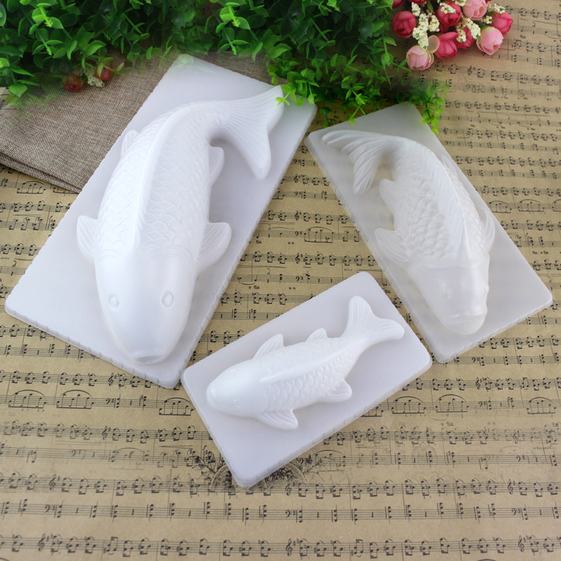 塑料pp鱼形模年糕鲤鱼模具 果冻模具 布丁模 创意塑料点心模具