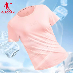 乔丹短袖T恤女2024夏季新款冰丝宽松圆领速干衣百搭半袖运动上衣